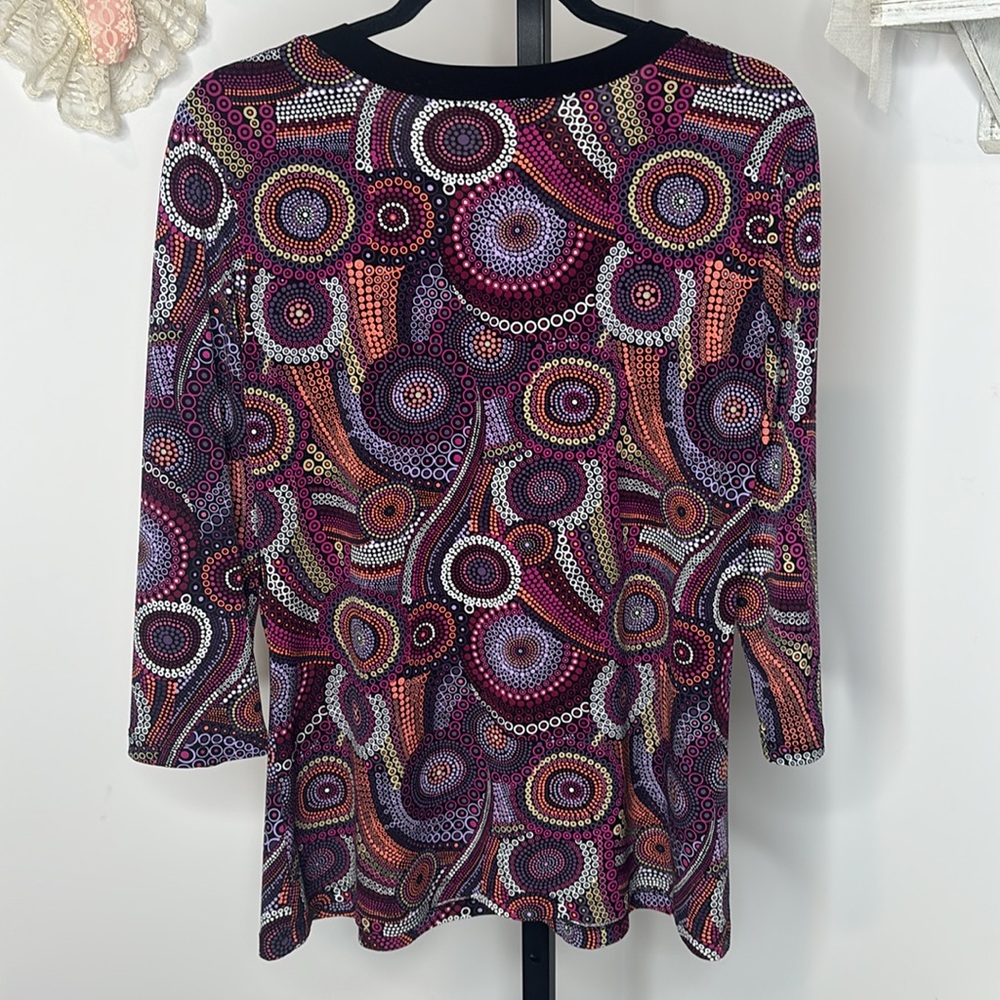 Christopher & Banks - Women's Multicolor Patterned Square Neck Top - Medium - Picture 6 of 11